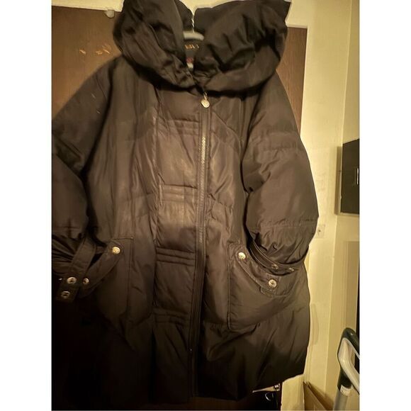 Betsey Johnson black long/midi jacket/coat/puffer 2xl plus size - Picture 7 of 9